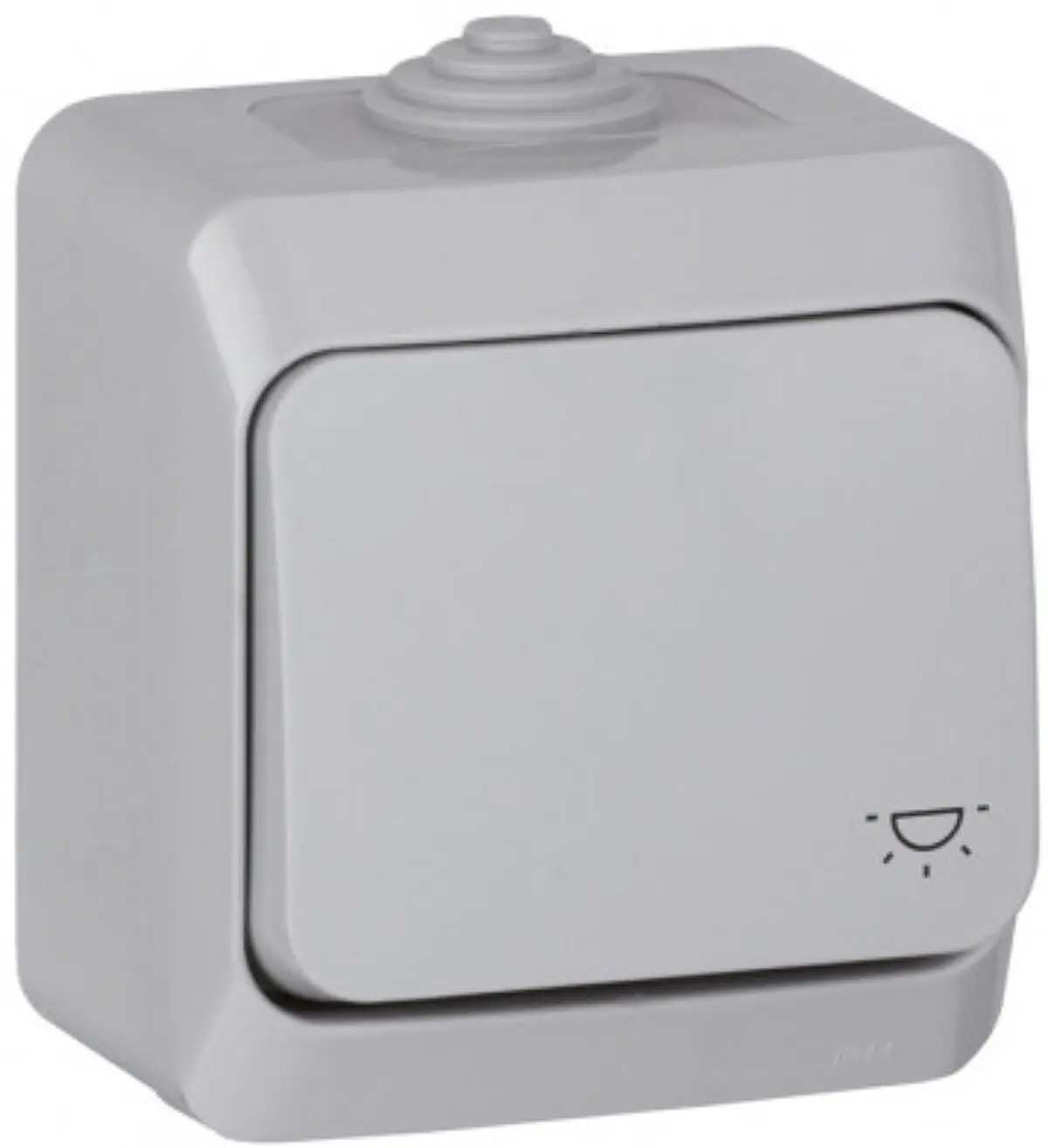 Poussoir lumineux Cedar gris IP44 - SCHNEIDER ELECTRIC - 221212432