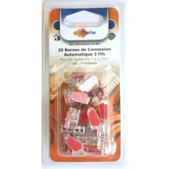 Borne de raccordement automatique 2 Fils - Lot de 20 - PROFILE - 710509645