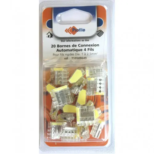 Borne de raccordement automatique 4 Fils - Lot de 20 - PROFILE - 710509649