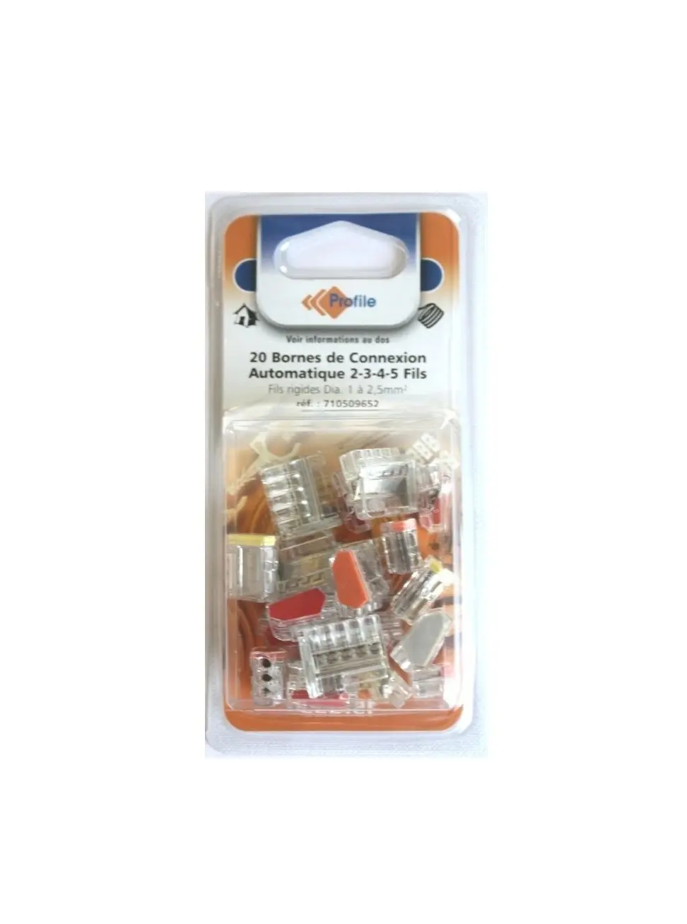Borne de raccordement automatique 2-3-4-5 Fils - Lot de 20 - PROFILE - 710509652