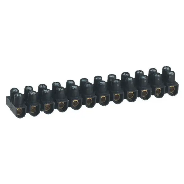 Barrette de connexion Nylbloc 12 plots de 10 mm² - 57A - Noir - LEGRAND - 210098432