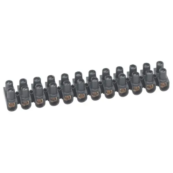 Barrette de connexion Nylbloc 12 plots de 25 mm² - 101A - Noir - LEGRAND - 210098434