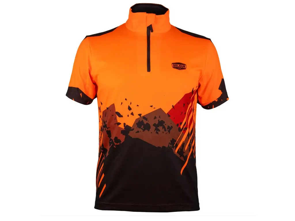 T-shirt manches courtes Orange Hv - SOLIDUR - TSSMCO
