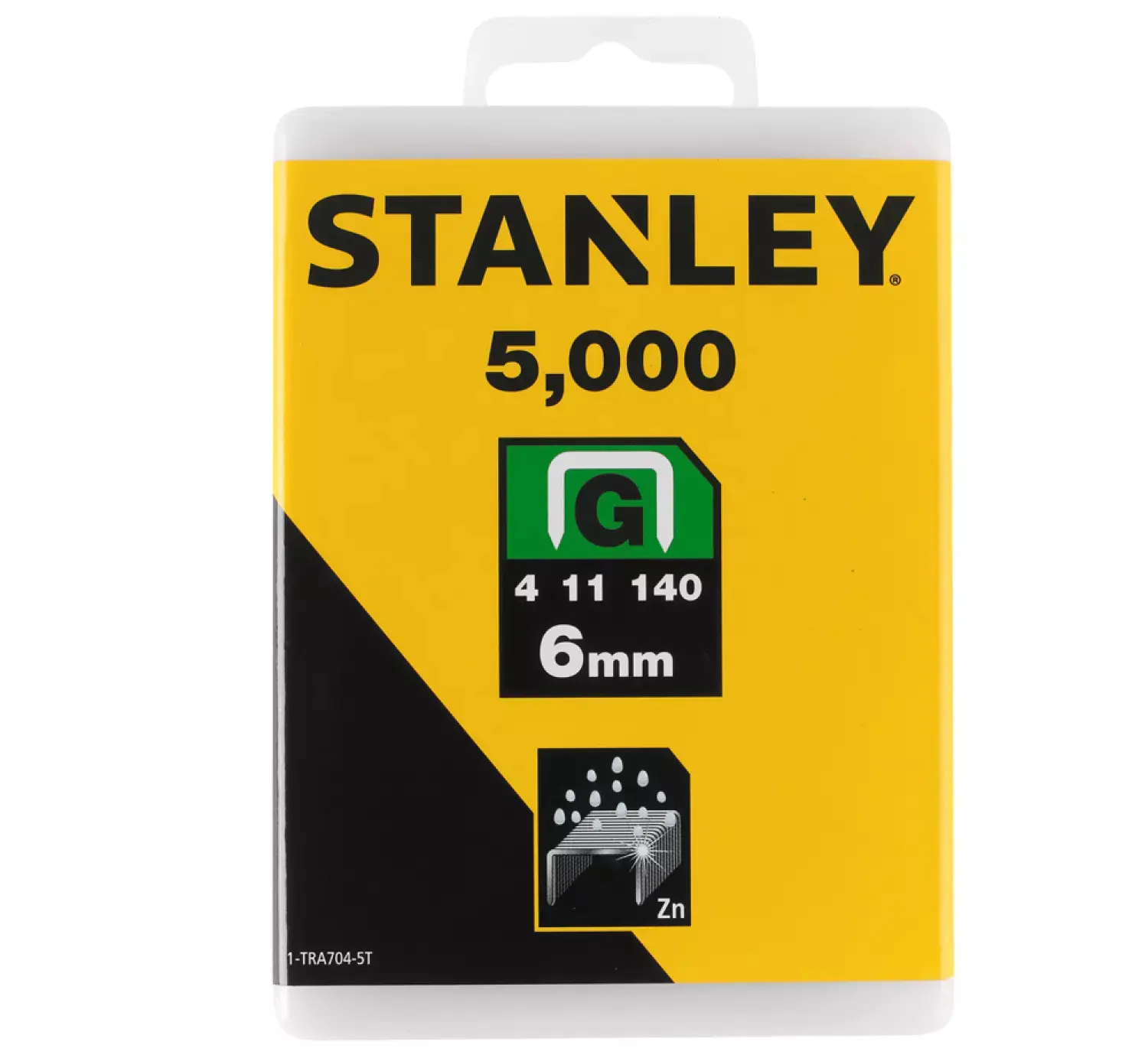 Lot de 5 000 agrafes robustes de type G 14 mm Jaune - STANLEY - 1-TRA709-5T