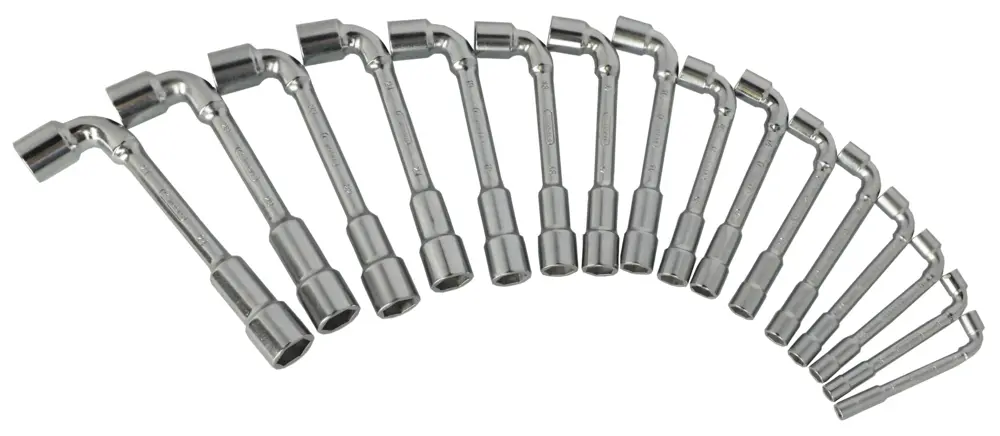 Jeu de 16 clés à pipe débouchées métriques 6 pans - KSTOOLS - 517.0441