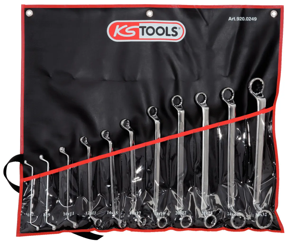Jeu de 11 clés polygonales contre-coudées, 6 à 32 mm - KSTOOLS - 920.0249