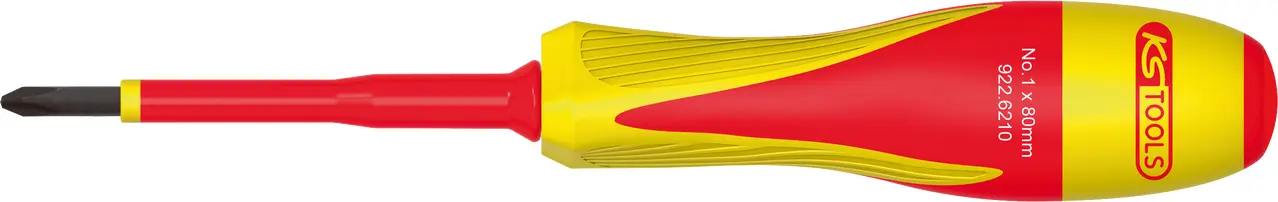 Tournevis Phillips bi-matière isolé 1000V, PH1 - 80x190 mm - KSTOOLS - 922.6210