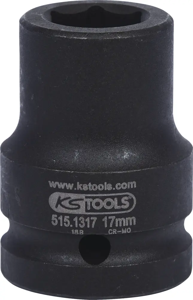 Douille à chocs 6 pans 3/4", 17 mm sur carte - KSTOOLS - 515.1317-E