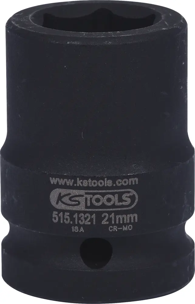 Douille à chocs 6 pans 3/4", 21 mm sur carte - KSTOOLS - 515.1321-E