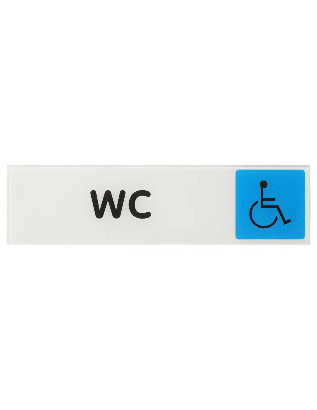 Plaque de signalisation WC plexiglass adhésif 170x45mm - THIRARD - 967155