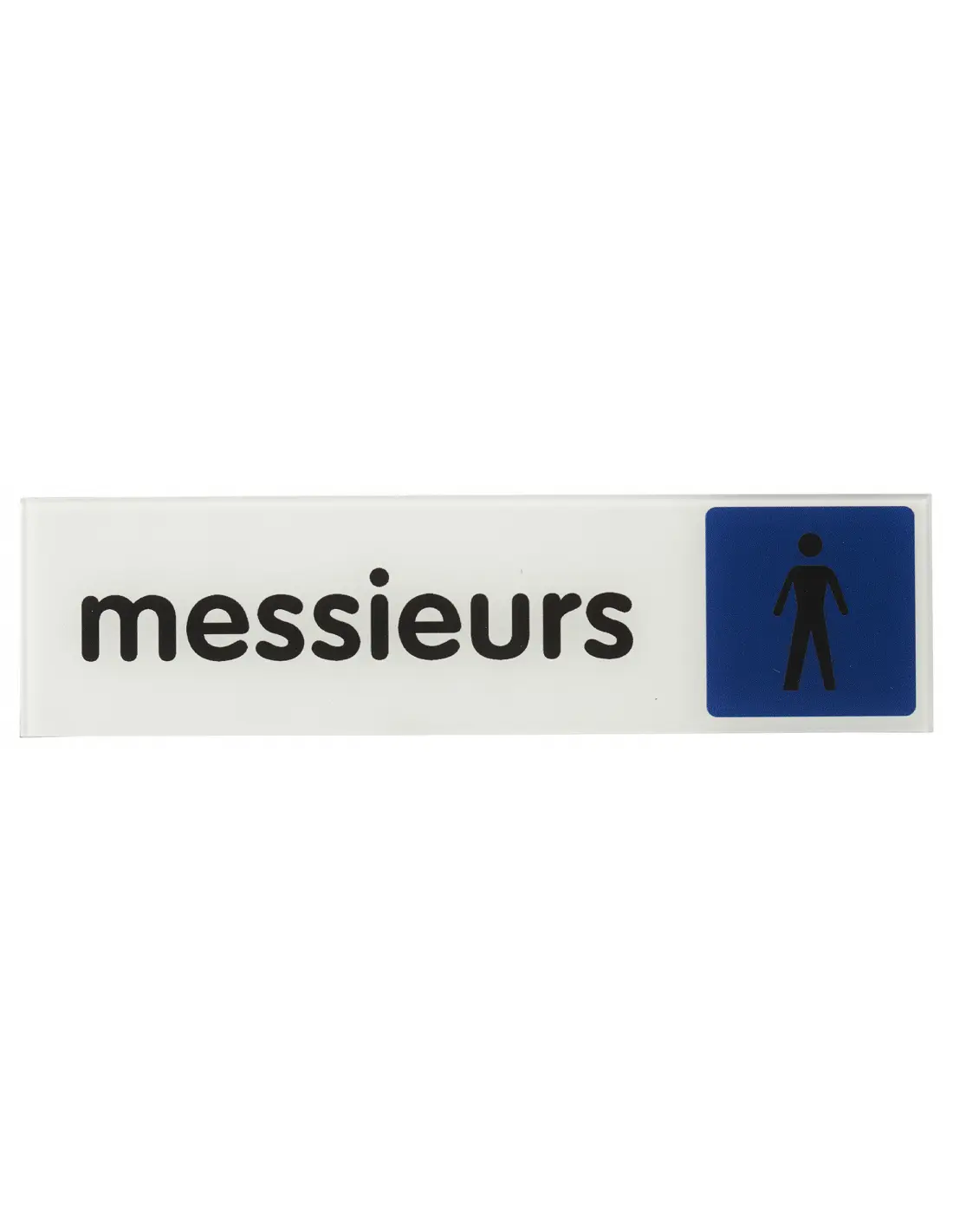 Plaque de signalisation Messieurs plexiglass adhésif 170x45mm - THIRARD - 967153