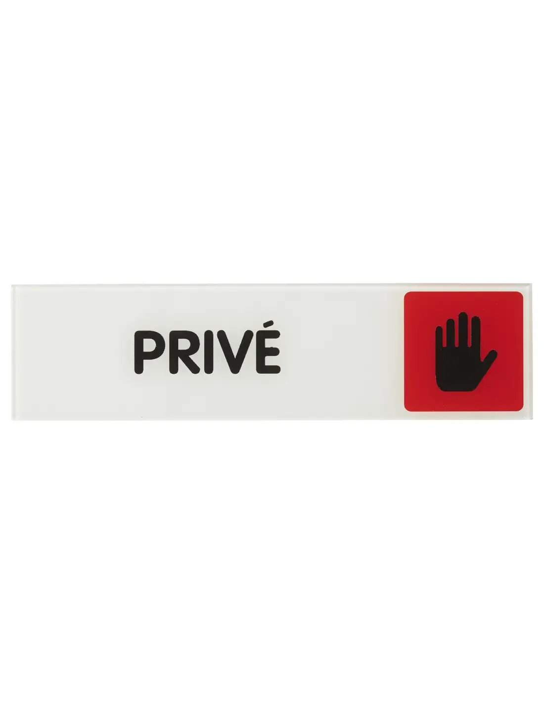 Plaque de signalisation Privé plexiglass adhésif 170x45mm - THIRARD - 967151