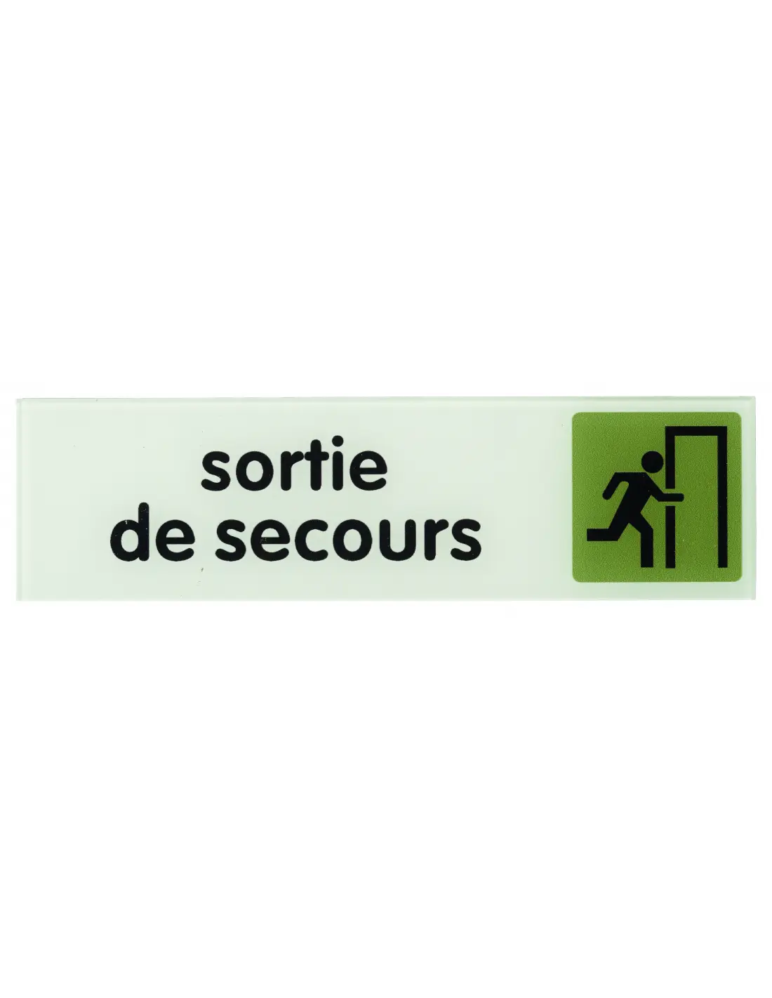 Plaque de signalisation Sortie de secours plexiglass adhésif 170x45mm - THIRARD - 967146