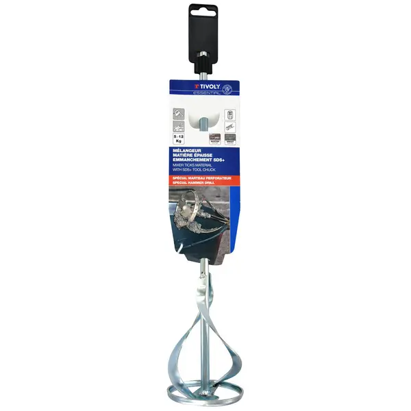Mélangeur SDS+ pour perforateur - L. 400 x Ø 80 mm - TIVOLY - XT60683000399