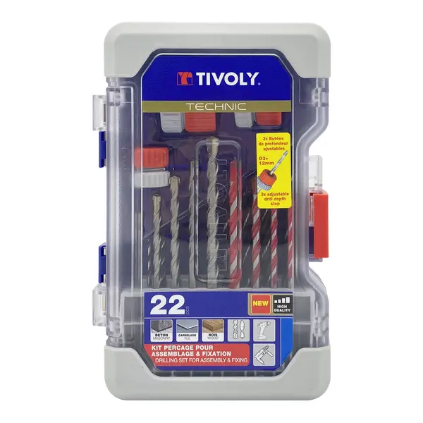 Coffret RANGER 22 pièces Kit spécial perçage pour assemblage + fixations - TIVOLY - 11901170061