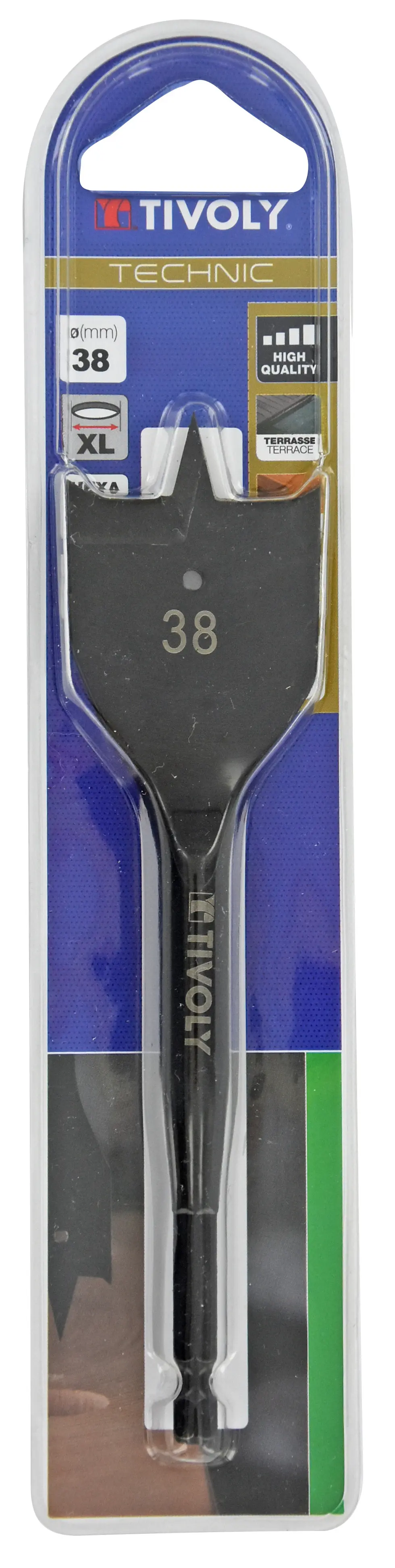 Mèche bois plate 38mm - TYVOLY - 10802523800
