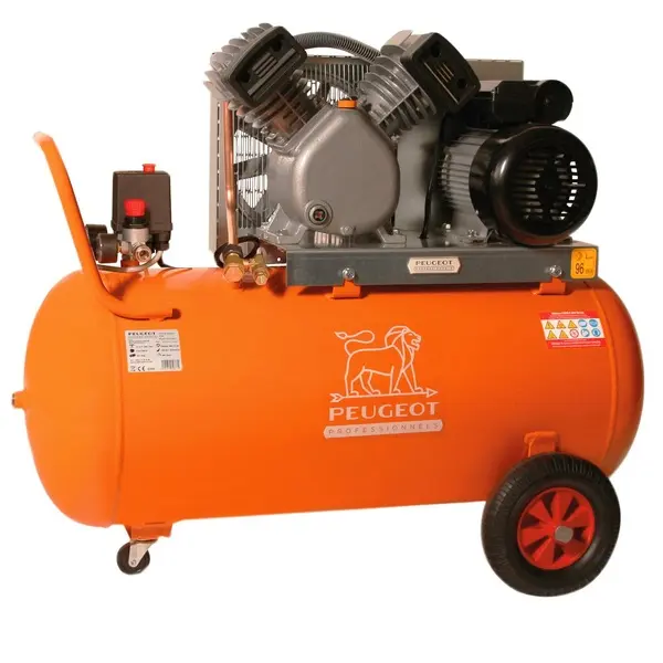 Compresseur à piston 2,2 KW -100 Litres -21 m3/h - 230V - Bicylindre en V - PEUGEOT - PCAP100VM21