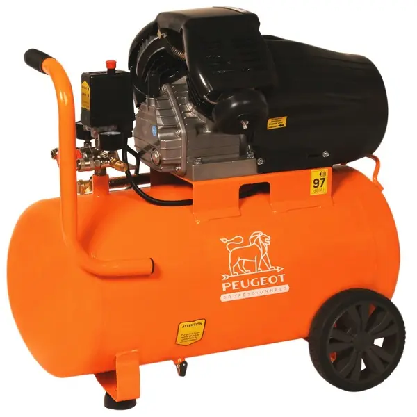 Compresseur à piston 2,2 KW -50 Litres -20 m3/h - 230V - Cylindre en V - PEUGEOT - PCAP50VM20