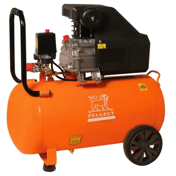 Compresseur à piston 1,82 KW -50 Litres -13 m3/h - 230V - Monocylindre - PEUGEOT - PCAP5VM13