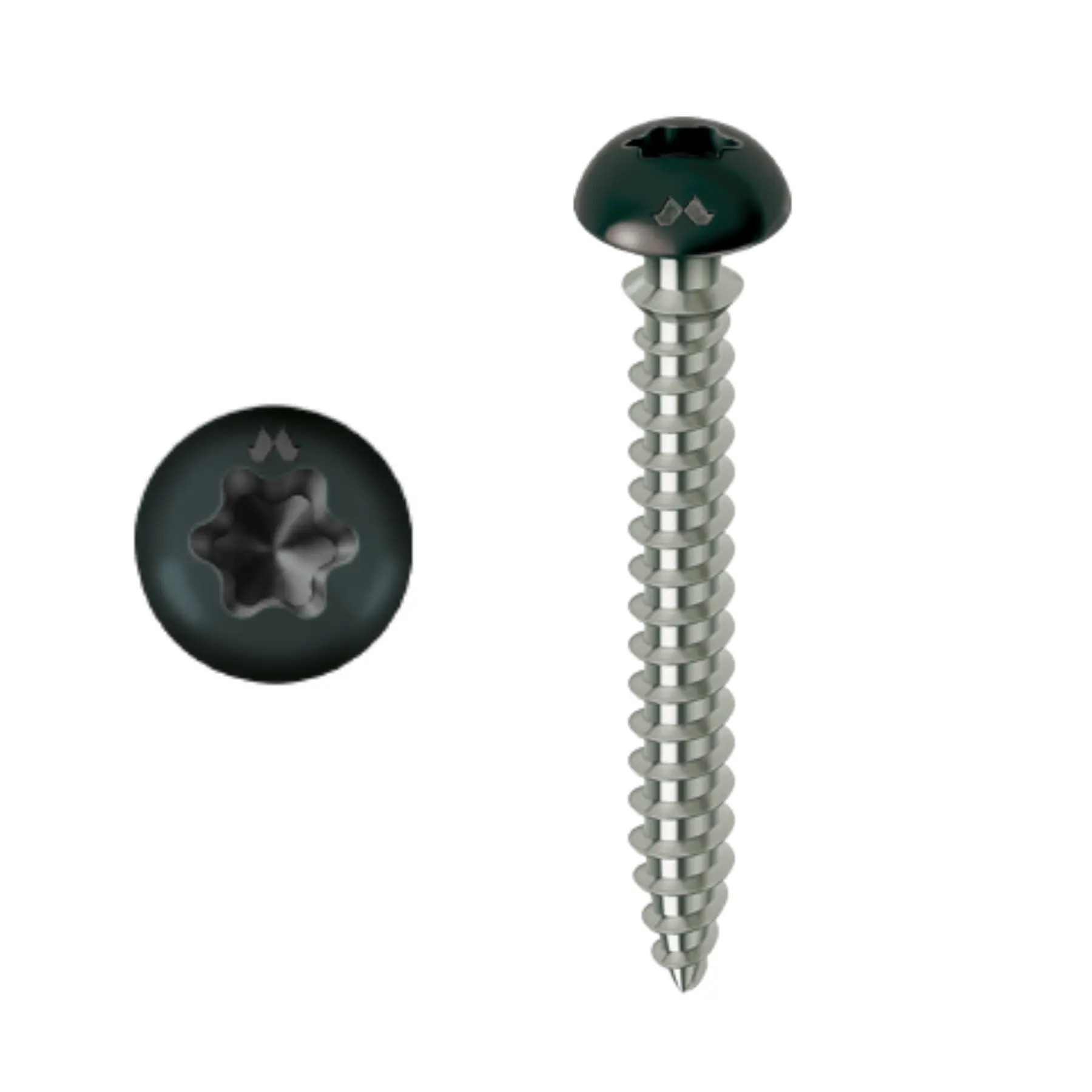 Vis Framex Clip PVC Torx filetage total MUSTAD 6x70 Laqué noir - Boite de 100 - SP305A60070035C