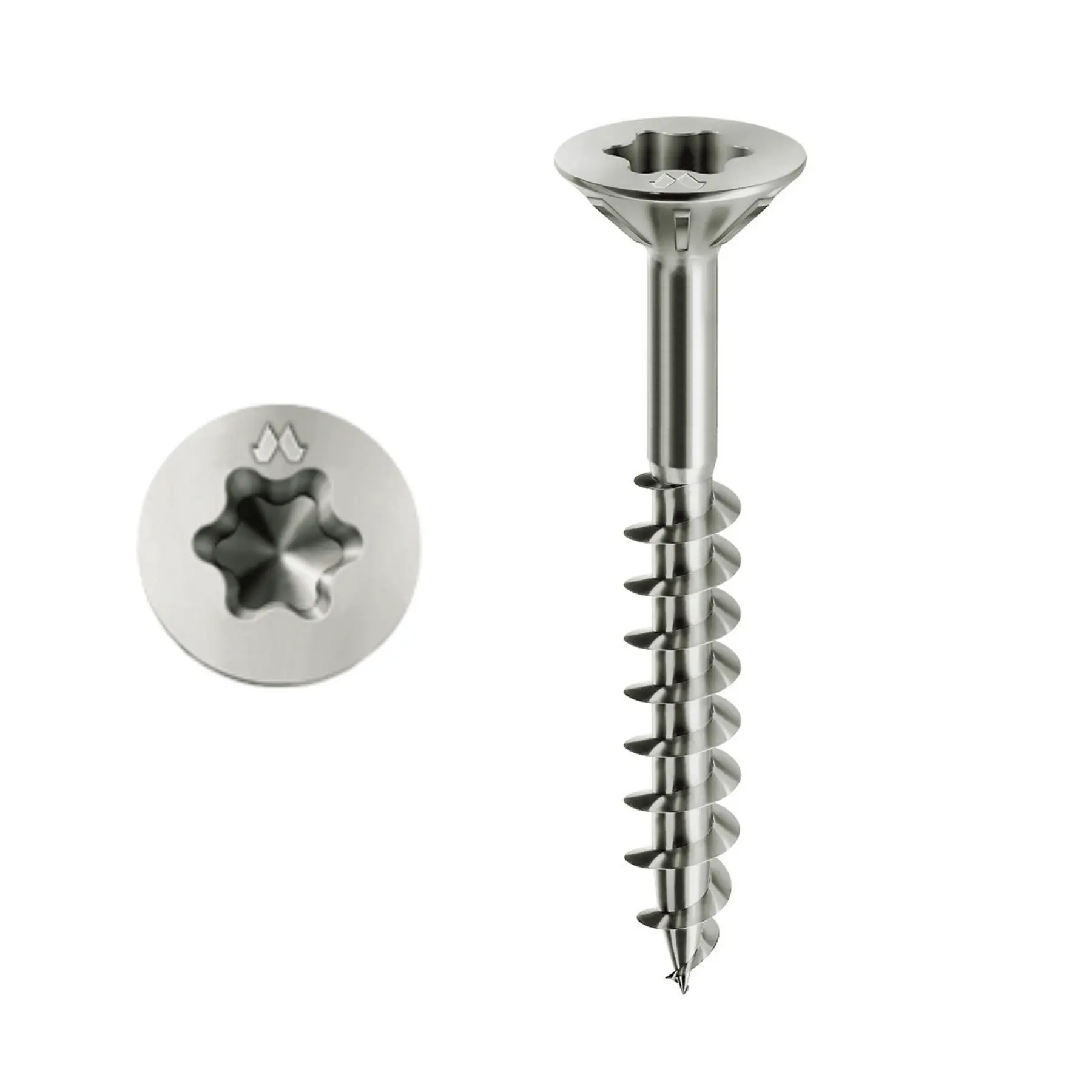 Vis à bois MUSTAD Panelvit - Torx - Ø5x80 mm - Filetage partiel fraisante - Boite de 200 - PFACXP500800C8C