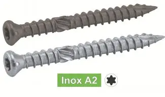 Vis pour terrasse tête fraisée réduite six lobes double filet - Par seau de 400 - ACTON - 623275X