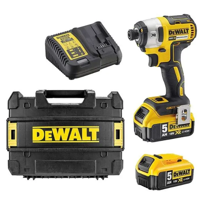 Visseuse à chocs DEWALT Brushless 18V 5.0Ah - 2 Batteries, chargeur, coffret - DCF887P2