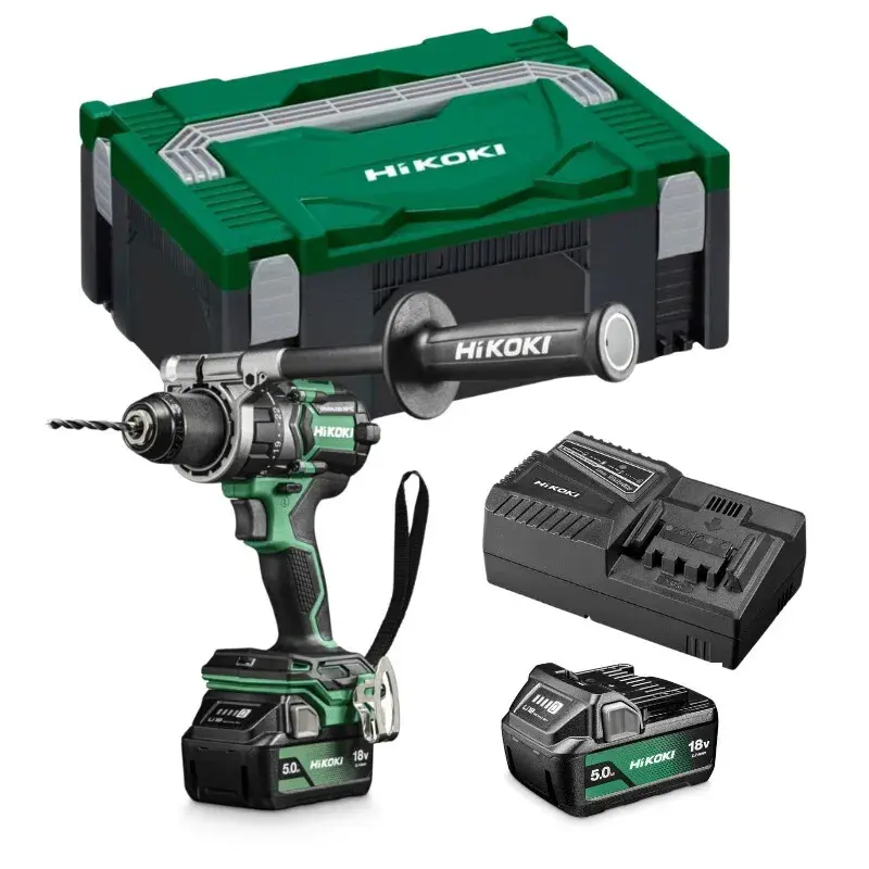 Perceuse Visseuse  140 Nm - HIKOKI - avec 2 batteries 18V 5.0Ah - chargeur - coffret plastique - DS18DCWPZ