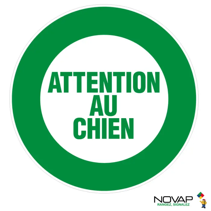 Panneau Attention au chien - NOVAP - 4062143