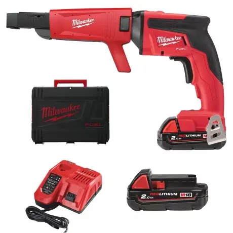 Visseuse Placo Fuel 18V M18 FSGC - 202X - MILWAUKEE - avec 2 batteries 2.0Ah - chargeur - HDBOX -4933459199