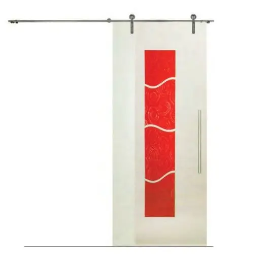 Kit inox en applique pour porte coulissante en Verre