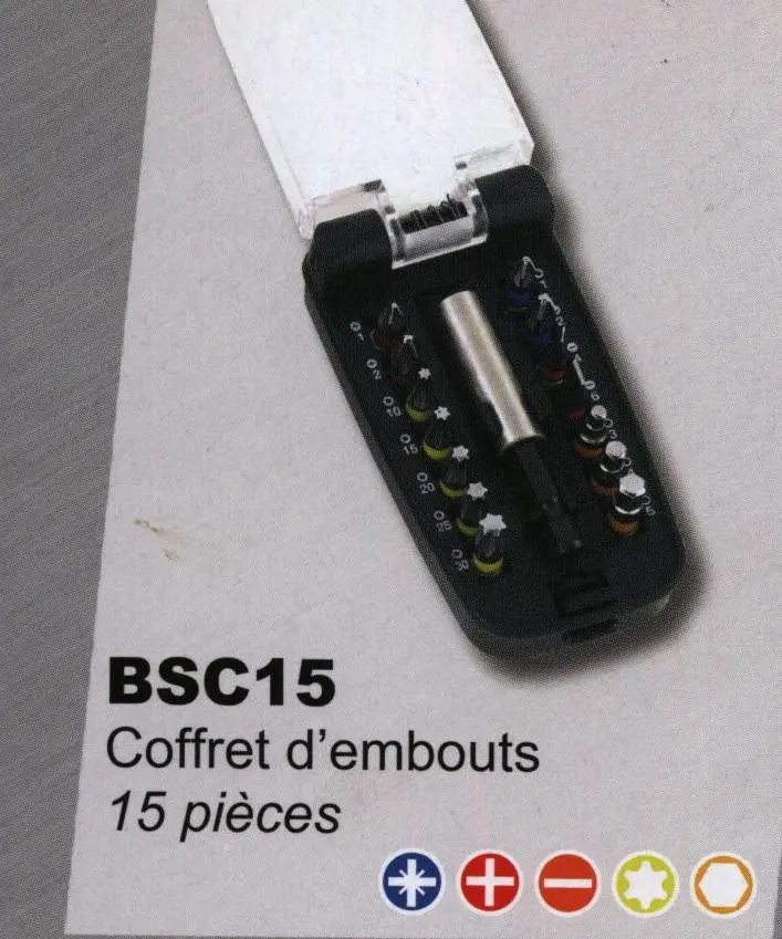 Coffret embouts HEXEL BSC15