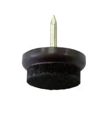 Patin glisseur à pointe en feutre brun