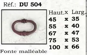 Anneau rustique ovale DU 504 Fer Poli-[Modèle:DU 504/67 FER POLI]