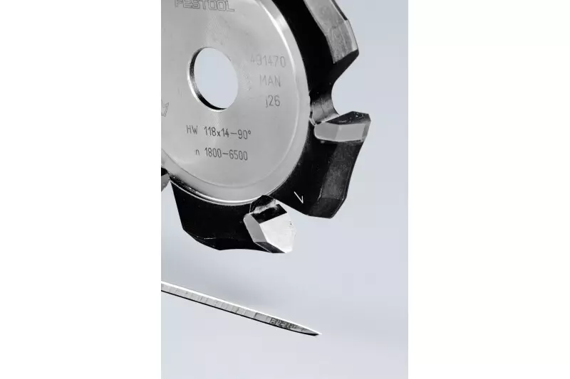 Fraises à rainurer en V HW 118x14-90°/Alu pour fraiseuse de plaque PF 1200 - FESTOOL - 491470