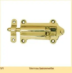 Verrou baîonnette V1 DCG Laiton Poli-[Longueur:100mm]