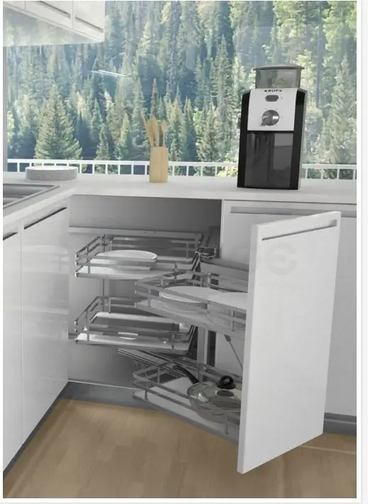 Mécanisme pour meuble bas d'angle 350+