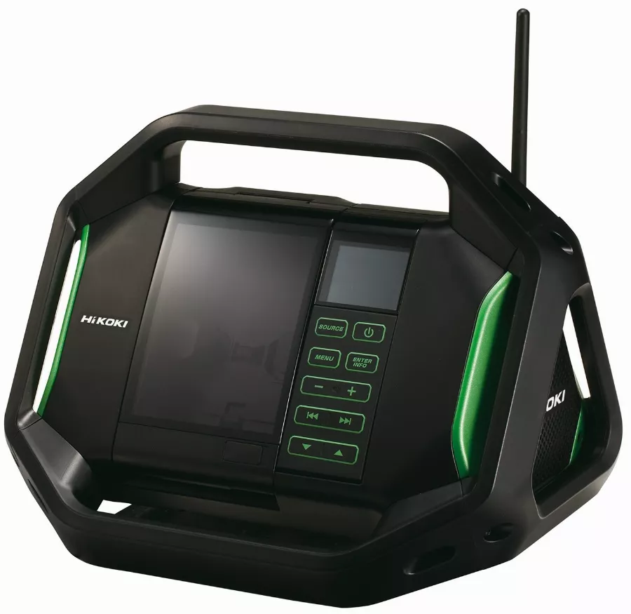 Radio de chantier HITACHI - HIKOKI 18V - Sans batterie ni chargeur - UR18DSALW4Z