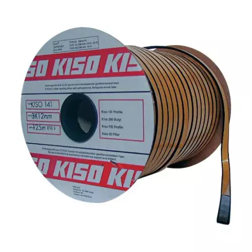 Rouleau de joint KISO 141 3x15mm longueur 100m noir - KISO - 141-3X15-N