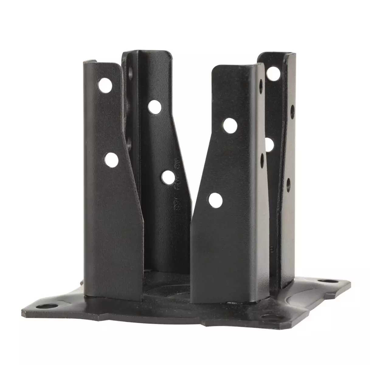 Pied de poteau carré de jardin à boulonner - 90x90 mm - Finition noire - SIMPSON - AG527PB