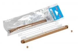 Kit simple entrée d'air réglable 30m³ + Cache vis + Vis NICOLL - Bois clair - 1KVR130C