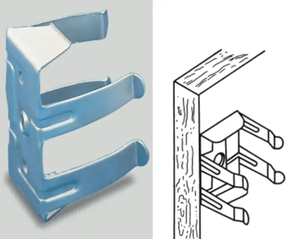 Clip fixation pied cuisine métal/plastique MANART - 203