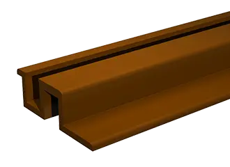 Rail Pico PVC 25V à visser - Longueur 3 m - Marron - MANTION - 25/300M