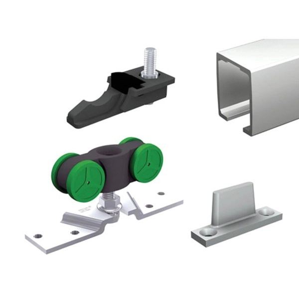 Garniture + rail en 2.40 m MANTION - Porte de 40 kg - MA40-240