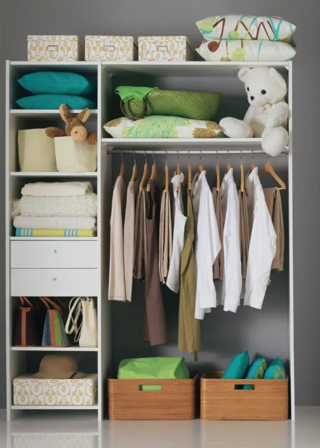 Aménagement de placard compact Prisme décor blanc SIFISA - avec tiroirs - AM7        