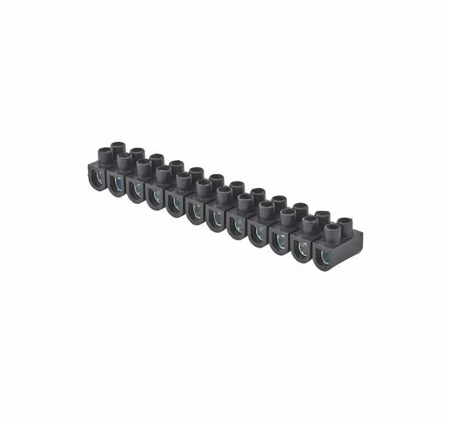 Barrette de connexion 12 plots 6mm² DEBFLEX Noir - 704030