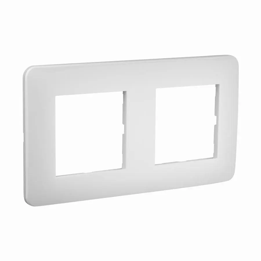 Plaque de finition double poste horizont./vertical entraxe 71mm Casual DEBFLEX Blanc brillant - 742002