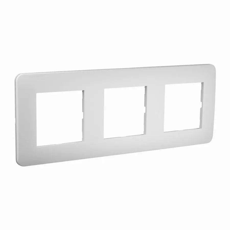 Plaque de finition triple poste horizont./vertical entraxe 71mm Casual DEBFLEX Blanc brillant - 742003