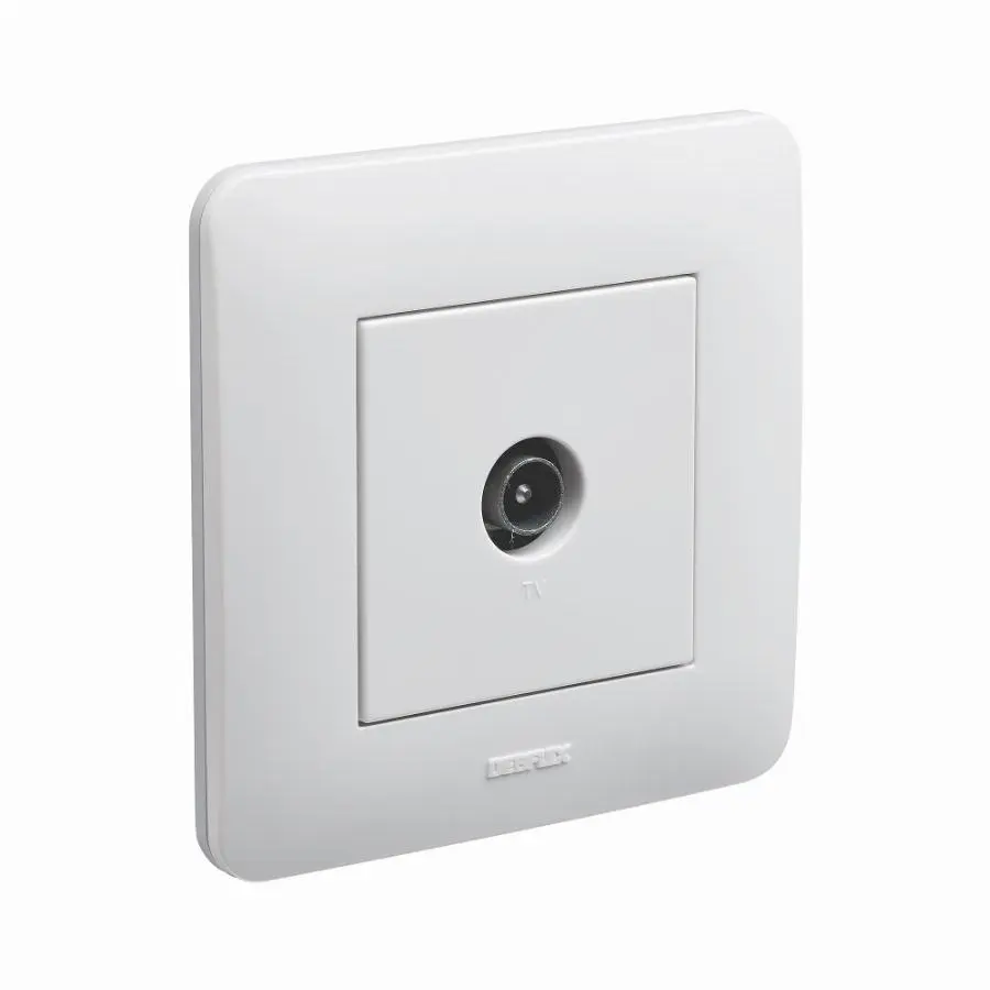 Appareillage encastré prise télévision complet Casual DEBFLEX Blanc brillant - 742760
