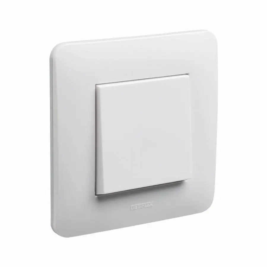 Appareillage encastré bouton poussoir complet Casual DEBFLEX Blanc brillant - 742730